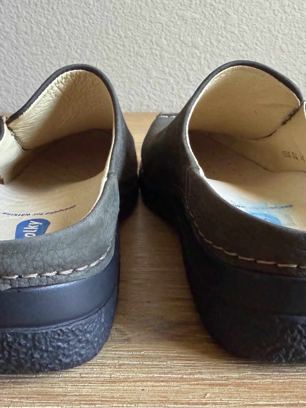 Wolky Women's Green Leather Roll Slide Lined Mules Comfort Shoes EU41 / US10.5 - Picture 10 of 13